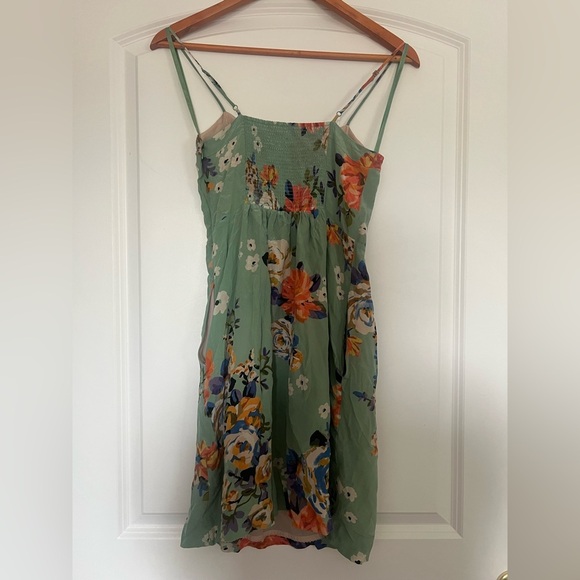 Anthropologie | Moulinette Soeurs Floral Silk Mini Dress | Size 0 - Picture 6 of 6